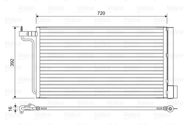 VALEO Condensor voor airco 814177 VALEO 814177 Airco-radiateur Toyota SIENNA originele