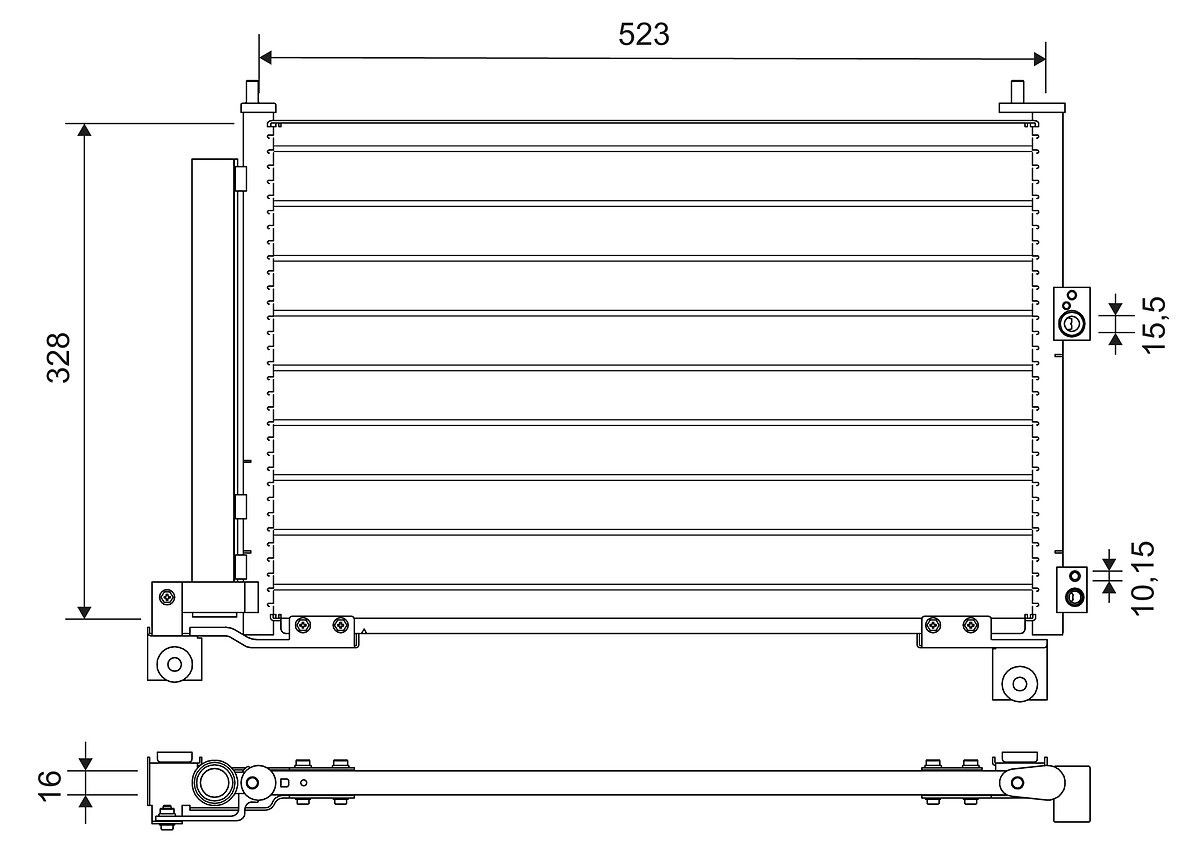 VALEO Air conditioning condenser 814403 Mazda MPV VALEO ac condenser 814403