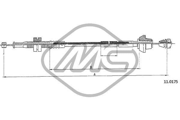Metalcaucho Ντίζα γκαζιού, σύστ. ψεκασμού πετρελαίου 81910 Ντίζα γκαζιού Metalcaucho KIA 81910