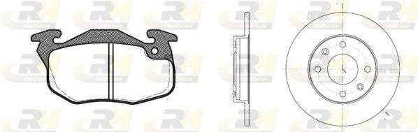 ROADHOUSE Remschijven en blokken 8192.03 8192.03 Dual Kit Remschijven en -blokken CHEVROLET EVANDA ROADHOUSE