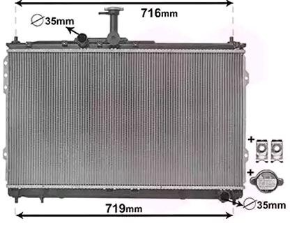 VAN WEZEL Ψυγείο, ψύξη κινητήρα 82002418 VAN WEZEL 82002418 Ψυγειο νερου Hyundai H1 Travel τιμες