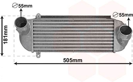 Chladič plniaceho vzduchu VAN WEZEL 82014702 VAN WEZEL 82014702: Intercooler Hyundai SANTA FE 2014