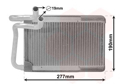 VAN WEZEL Výmenník tepla vnútorného kúrenia 82016701 VAN WEZEL 82016701 Kúrenie / Ventilácia Hyundai H1 Travel