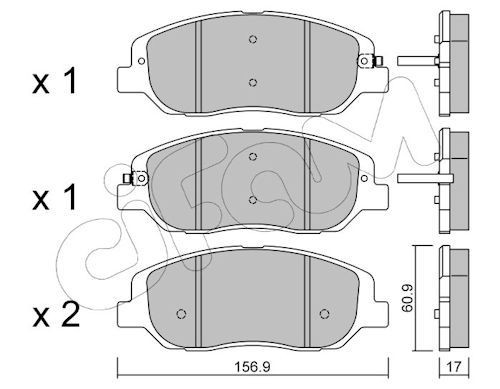 CIFAM Bremseklosser 822-1031-0 Bremsekloss-sett FORD USA CIFAM 822-1031-0