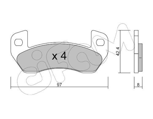 CIFAM Kit pastiglie freni 822-925-0 CIFAM 822-925-0 Kit pastiglie freni AIXAM A.741 Hatchback 0.4 D 5 CV 2011
