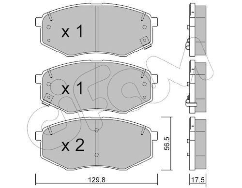 CIFAM Brake pad set 822-942-0 Hyundai ix55 CIFAM brake pads 8229420