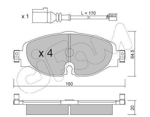 CIFAM Kit pastiglie freni 822-950-0K 822-950-0K Pastiglie dei freni CIFAM AUDI Q5 costo