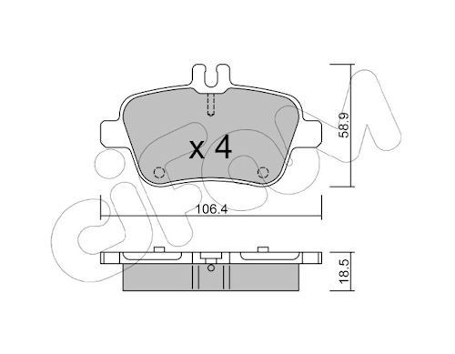 CIFAM Brake pad set 822-966-0 822-966-0 CIFAM brake pads MERCEDES-BENZ R-Class