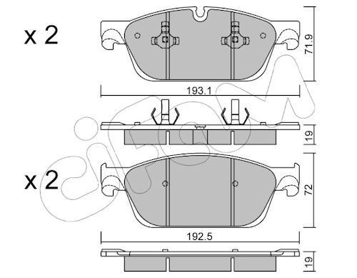 CIFAM Bremseklosser 822-967-0 Bremseklosser FORD USA CIFAM 822-967-0