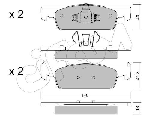 CIFAM Kit pastiglie freni 822-975-0 CIFAM 822-975-0 Kit pastiglie freni SMART Forfour II Hatchback (453) 0.9 Brabus (453.062) 109 CV 2023