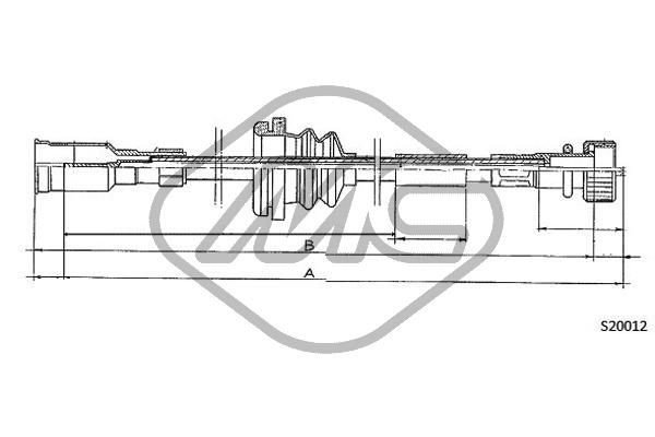 Metalcaucho Cavo tachimetro 82432 82432 costo Cavo tachimetro OPEL KADETT Metalcaucho