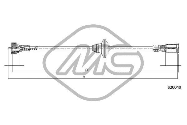 Metalcaucho Snelheidsmeterkabel 82447 82447 Snelheidsmeterkabel OPEL KADETT Metalcaucho
