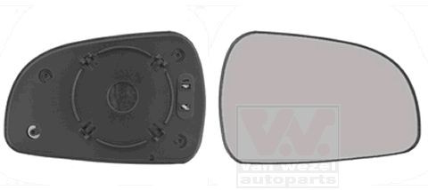 VAN WEZEL Spejlglas, udvendig spejl 8245838 8245838 Glas til sidespejl HYUNDAI SANTA FE VAN WEZEL