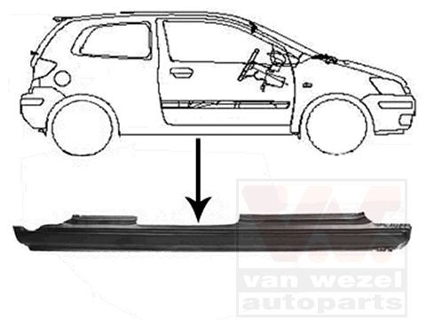 VAN WEZEL Panel 8251104 VAN WEZEL 8251104 Hyundai Grand Santa Fe Sideskørter pris