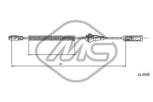 Metalcaucho Tautrekk, håndbremse 82545 Metalcaucho Håndbrekk HYUNDAI 82545
