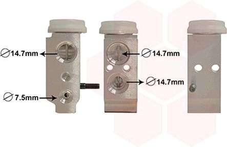 VAN WEZEL Paisuntaventtiili, ilmastointilaite 83001195 HYUNDAI MATRIX ilmastoinnin paisuntaventtiili VAN WEZEL 83001195