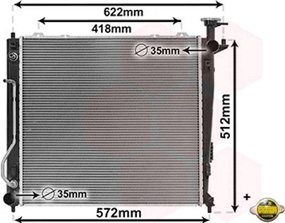 Radiateur du moteur VAN WEZEL 83012703 VAN WEZEL *** IR PLUS *** 83012703 Radiateur de refroidissement KIA SORENTO 2009