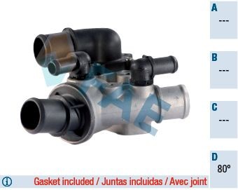 FAE Tændkabelsæt 83080 Tændrørskabel FAE Volvo 340-360 83080