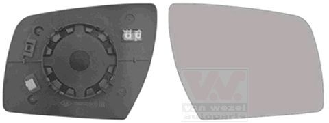Mirror Glass, outside mirror VAN WEZEL 8332838 VAN WEZEL 8332838 2023 Kia SOUL side mirror replacement cost