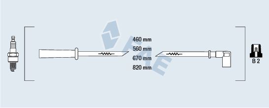 FAE Sada zapaľovacích káblov 83330 Zapaľovacie káble FAE 406 83330 lacné