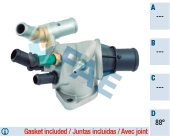 Tennplugg kabelsett FAE 83340 FAE 83340 Tennkabler PEUGEOT 504 2000