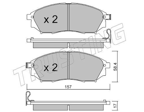 TRUSTING Τακάκια φρένων 835.0 Αγωνιστικά τακάκια NISSAN TRUSTING 835.0