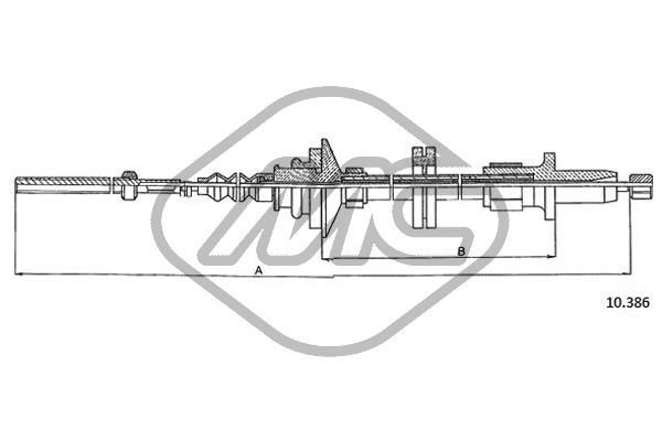 Metalcaucho Koblingskabel 83543 Metalcaucho 83543 460 L (464) Koblingskabel pris