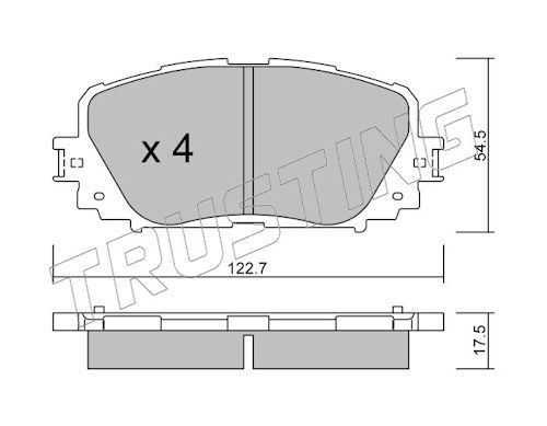 TRUSTING Piduriklotsid 836.0 836.0 Piduriklotsid TRUSTING TOYOTA VERSO S