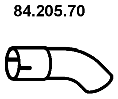 EBERSPÄCHER Tuyau d'échappement 84.205.70 Ford ESCORT Tuyaux d'échappement EBERSPÄCHER 84.205.70
