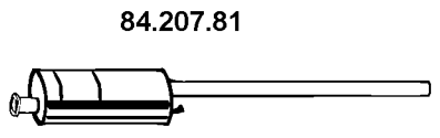 EBERSPÄCHER Keskiäänenvaimentaja 84.207.81 FORD USA Keskiäänenvaimentaja EBERSPÄCHER 84.207.81