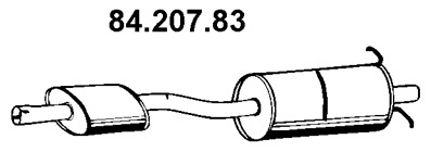 EBERSPÄCHER Uitlaat middendemper 84.207.83 84.207.83 Uitlaat middendemper EBERSPÄCHER JEEP CHEROKEE