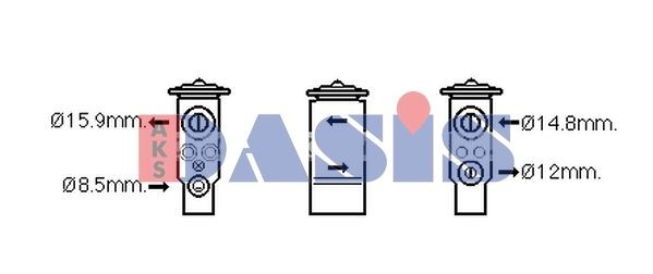 AKS DASIS AC expansion valve 840323N AKS DASIS 840323N Mitsubishi ASX GA0 ac expansion valve replacement