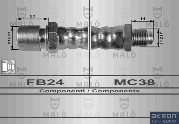 MALÒ Koblingsslange 8412 MALÒ 8412 originale Fiat Multipla 186 Koblingsslange hvad koster