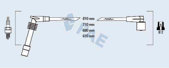 FAE Tennplugg kabelsett 85083 Tennkabler FAE KADETT 85083 billige