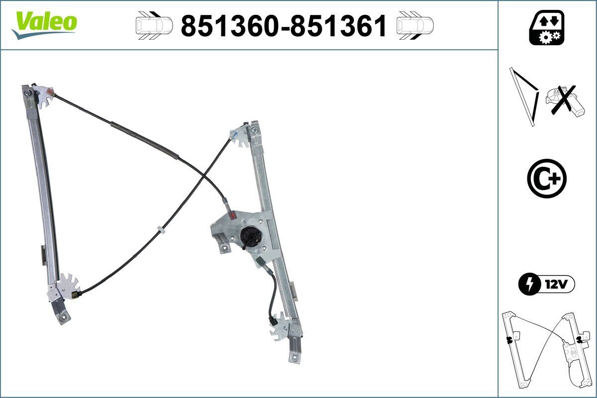 VALEO Lève-vitre 851360 VALEO 851360 Lève-vitre