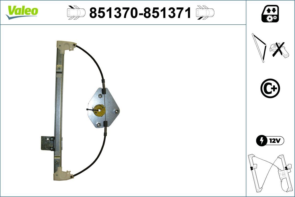 VALEO Fönsterhiss 851370 851370 VALEO fönster lyftare MAZDA CX-3