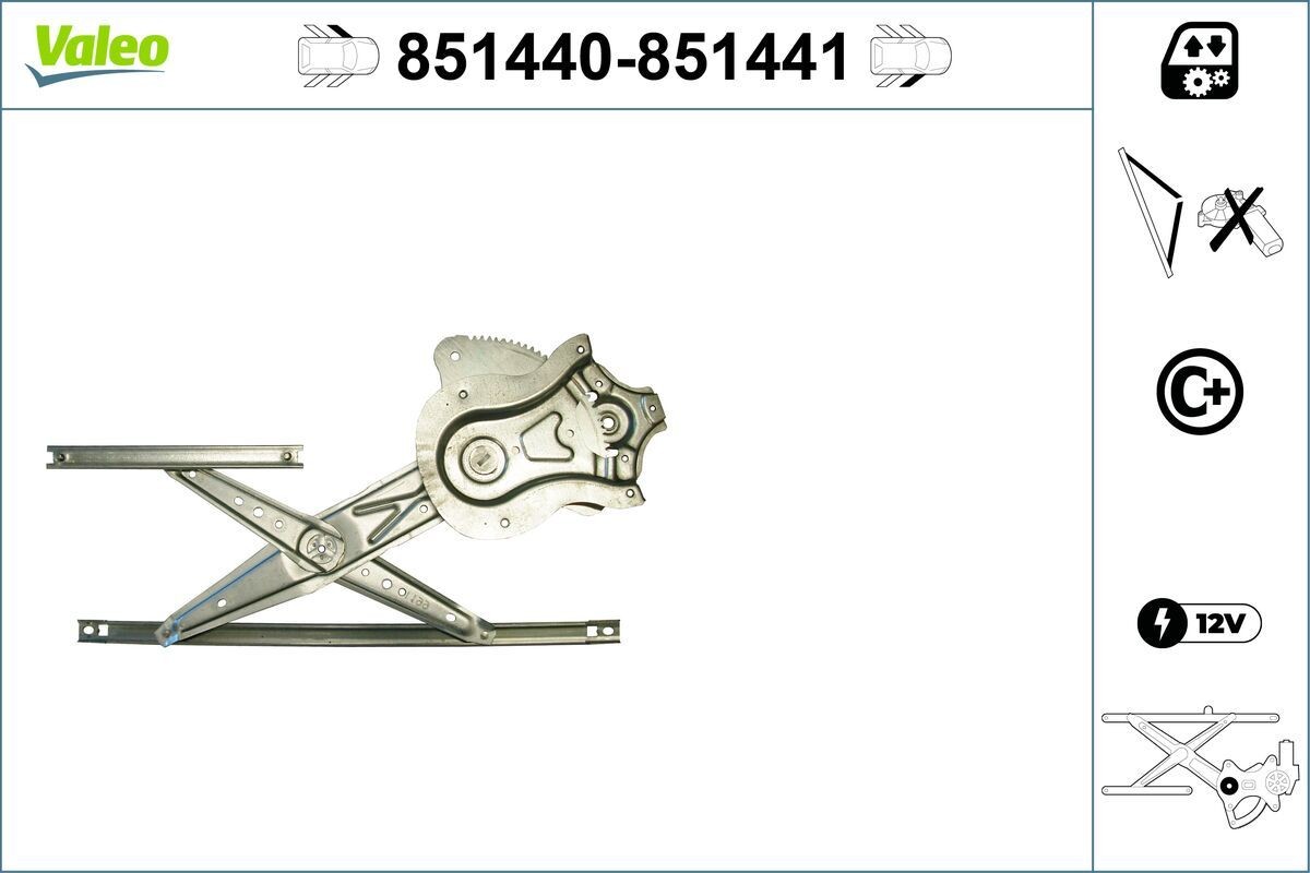 Rudehejs VALEO 851440 VALEO 851440 Ruderegulator TOYOTA PRIUS 2017