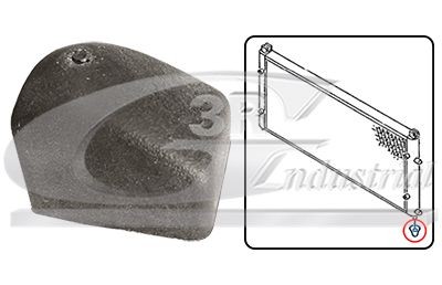 3RG Suspension, radiateur 85734 Peugeot 208 Pièces de fixation du radiateur 3RG 85734