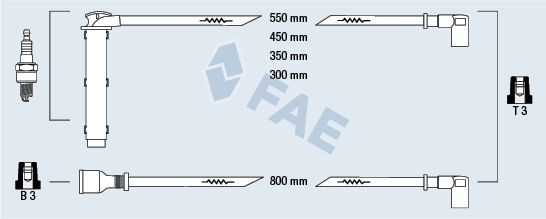 FAE Ignition Cable Kit 85760 Ford S-MAX FAE ignition leads 85760