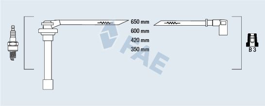 FAE Süütesüsteemikomplekt 85860 Süütejuhtmed FAE SERENA 85860 odav