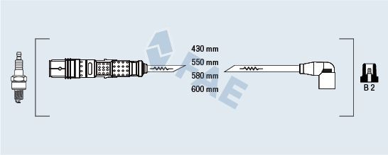 FAE Σετ καλωδίων υψηλής τάσης 85871 Καλωδια μπουζι σετ FAE TERRA 85871 φθηνά