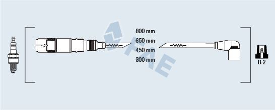 FAE Tändkabelsats 85874 85874 FAE tändkabel SKODA SUPERB