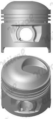 NÜRAL Kolv 87-176607-00 Motor kolv Mercedes-Benz R107 87-176607-00 NÜRAL