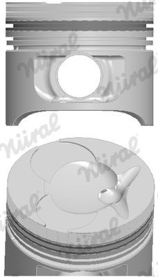 NÜRAL Piston 87-743100-10 NÜRAL 87-743100-10 Mercedes T2/LN1 Box Body engine piston replacement