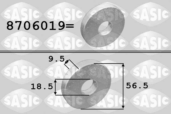 SASIC Ring, riemschijf-nokkenas 8706019 SASIC Riemschijfschroef MERCEDES-BENZ 8706019
