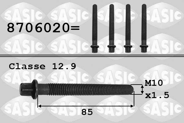 SASIC Riemenscheibenschraube 8706020 8706020 SASIC FORD Riemenscheibenschraube