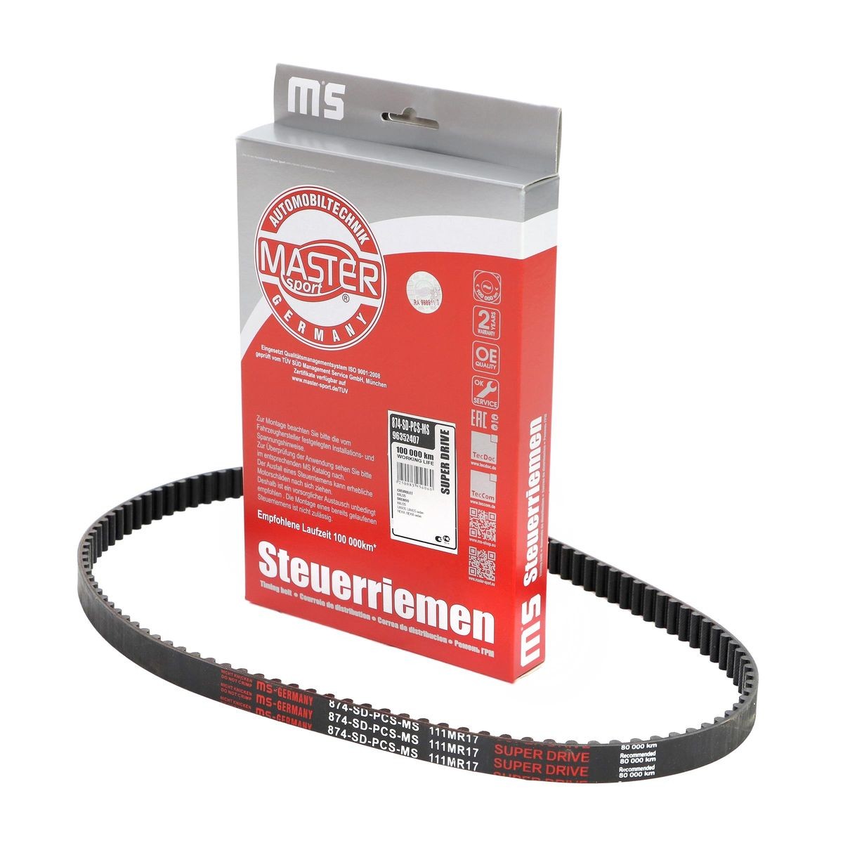 MASTER-SPORT Courroie de distribution 874-SD-PCS-MS Courroie crantée MASTER-SPORT CELICA 874-SD-PCS-MS pas cher