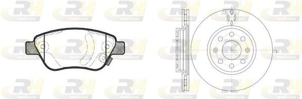 ROADHOUSE Pidurikomplekt, ketaspidur 8858.02 Pidurikomplekt ROADHOUSE Ford TRANSIT COURIER Dual Kit 8858.02