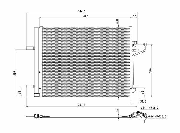 WAECO Συμπυκνωτής, σύστ. κλιματισμού 8880400579 8880400579 Συμπυκνωτής WAECO FORD MONDEO