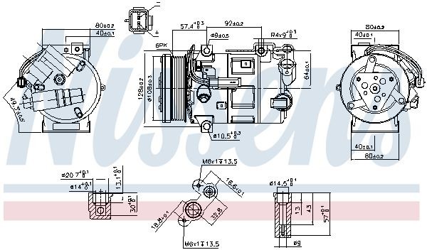 AC-kompressor NISSENS 890210 NISSENS 890210 AC pumpe PEUGEOT 407 2011